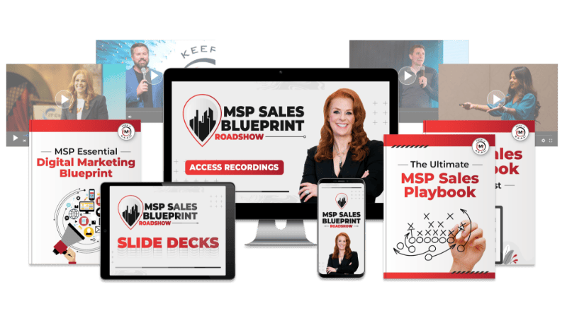 Roadshow Bundle image, digital marketing blueprint, msp sales blueprint and sales checklists